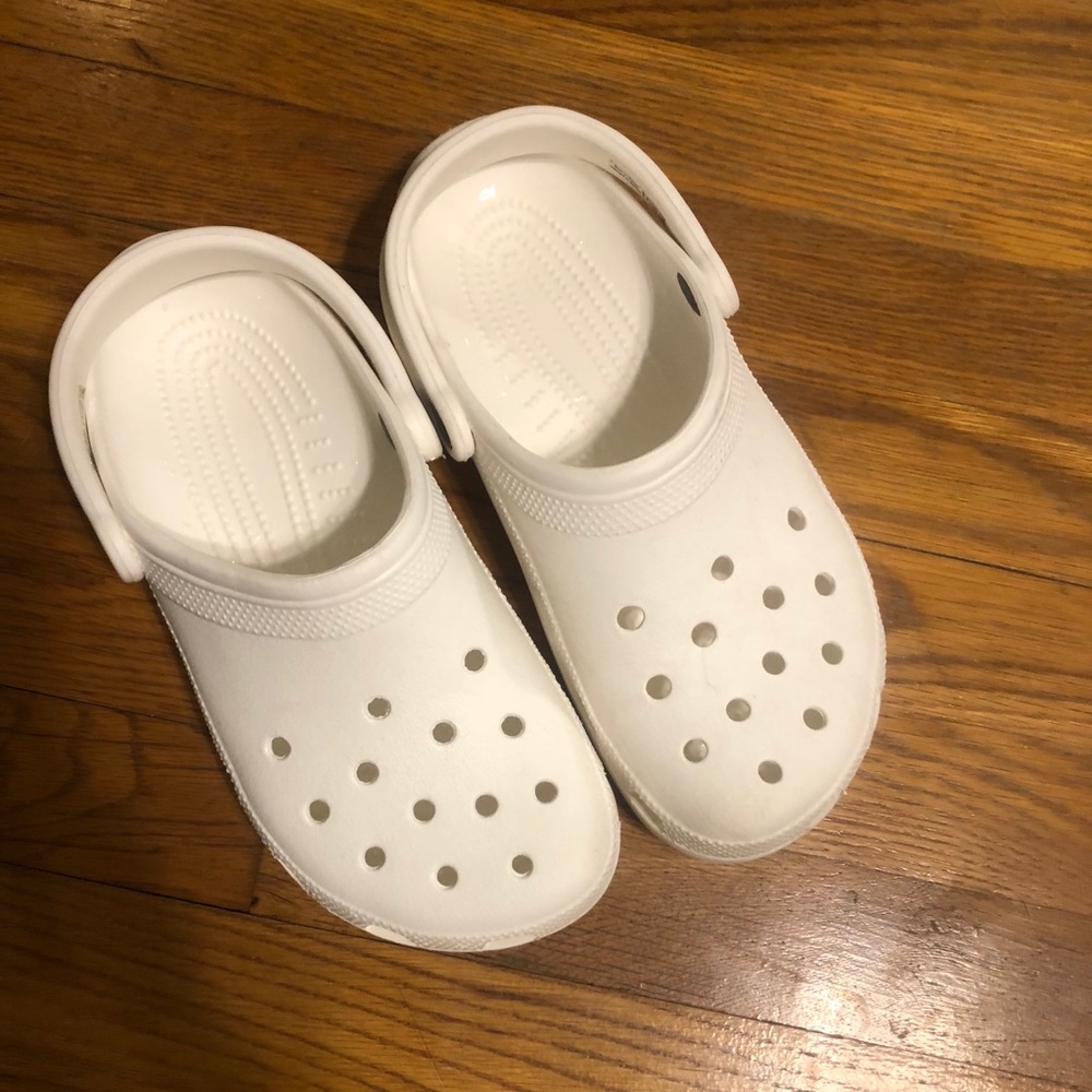 Classic white crocs